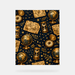 Vintage Celestial Map & Astronomy Pattern Acrylic Sign