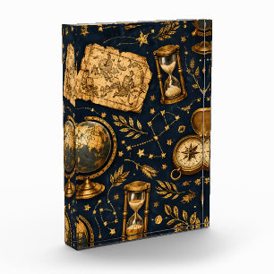 Vintage Celestial Map & Astronomy Pattern Photo Block