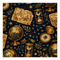 Vintage Celestial Map & Astronomy Pattern