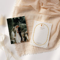 Vintage Celestial Moon Stars Wedding Photo