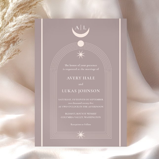Vintage Celestial Mystical Wedding Invitation (Creator Uploaded)