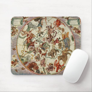 Vintage Celestial Northern Star Chart 1660 Mouse Mat