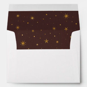 Vintage Celestial Pre-Addressed Wedding Envelope