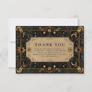 Vintage Celestial Renaissance Wedding Thank You Card