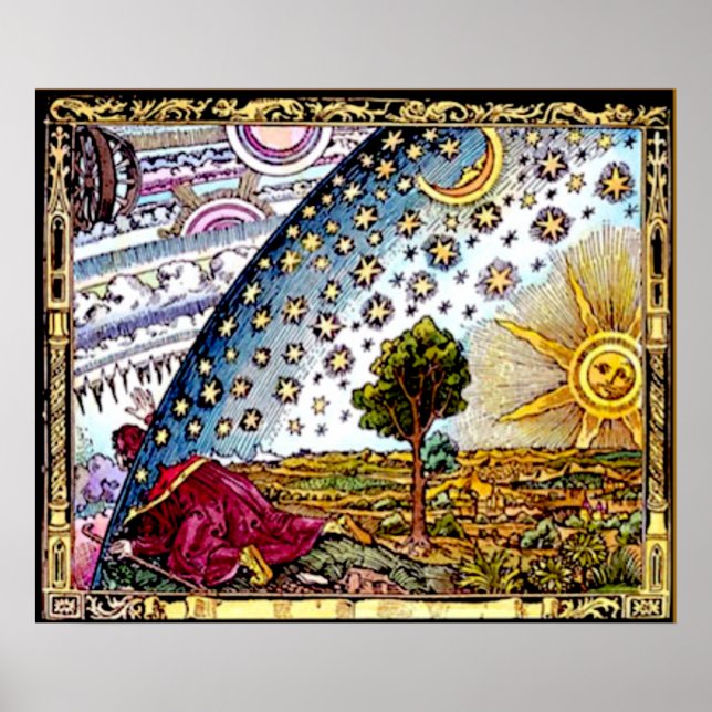 Vintage Celestial: The Flammarion Engraving Poster (Front)