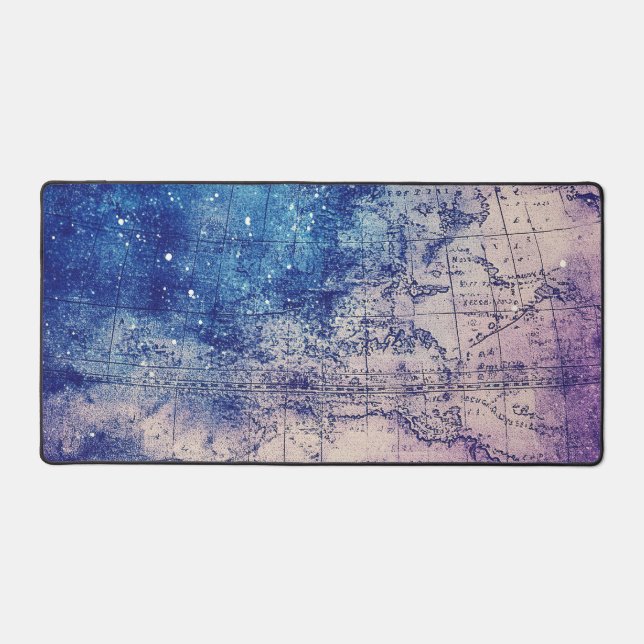 Vintage Celestial World Map (14) Desk Mat (Front)