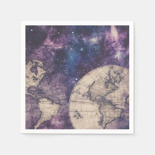 Vintage Celestial World Map (3) Napkin