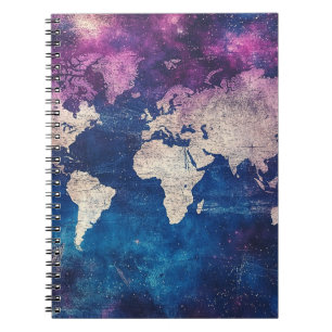 Vintage Celestial World Map (4) Notebook
