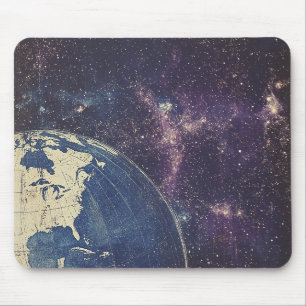 Vintage Celestial World Map Mouse Mat