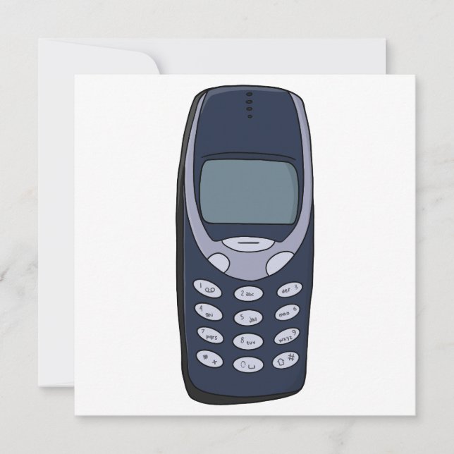 Vintage Cell Phone Holiday Card (Front)