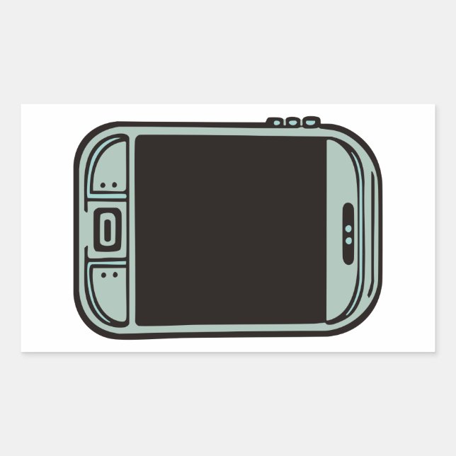 vintage cellphone rectangular sticker (Front)