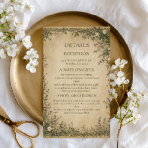 Vintage Celtic Botanical Enclosure Card