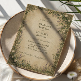 Vintage Celtic Botanical Invitation