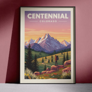 Vintage Centennial Colorado Poster