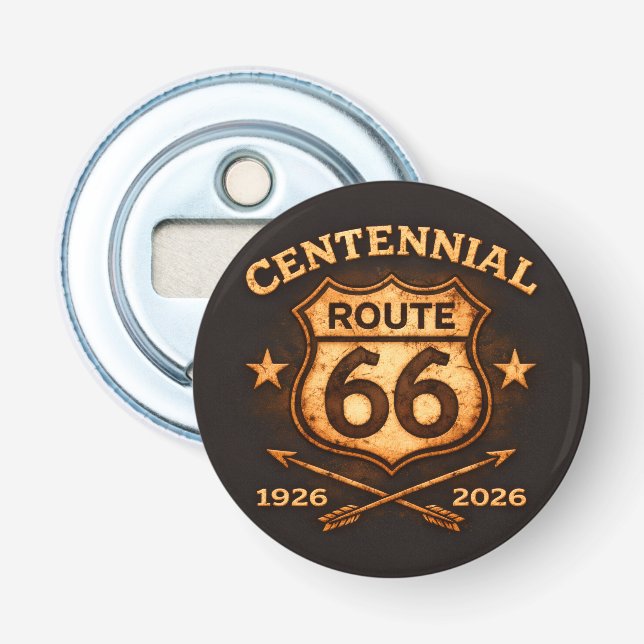 Vintage Centennial Route 66 Keepsake Bottle Opener (Front)