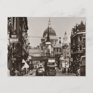 Vintage Central London Street  Postcard