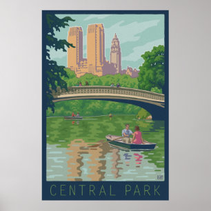 Vintage Central Park Travel Poster