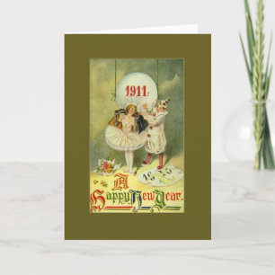 Vintage Century New Year Holiday Card