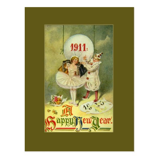 Vintage Century New Year Postcard