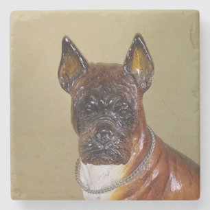 Vintage Ceramic Boxer Stone Coaster