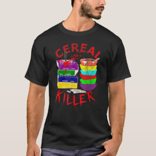 Vintage Cereal Killer Food Pun Cereal Box Hallowe T-Shirt