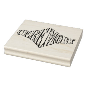 Vintage Ceremony Typography Rubber Art Stamp