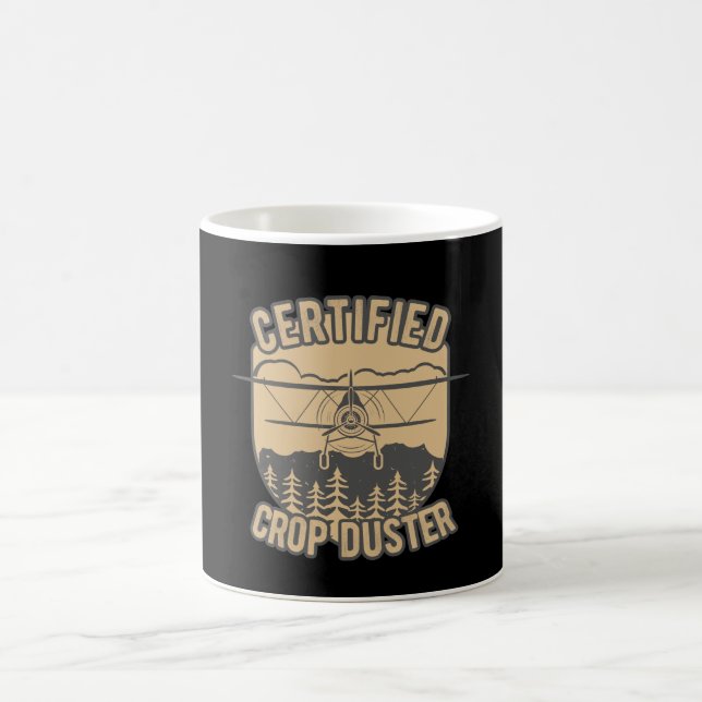 Vintage Certified Crop Duster Gift Coffee Mug (Center)