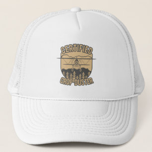 Vintage Certified Crop Duster Gift Trucker Hat
