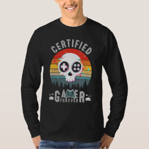 Vintage Certified Gamer Video Games Game Controll T-Shirt