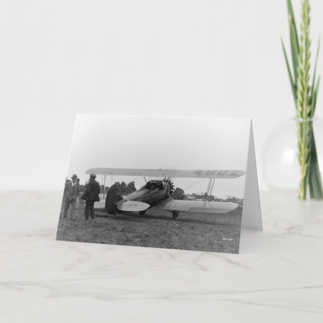 Vintage Cessna 1920's Aeroplane Card (Front)
