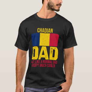 Vintage Chadian Dad Chad Flag Design For Father S T-Shirt
