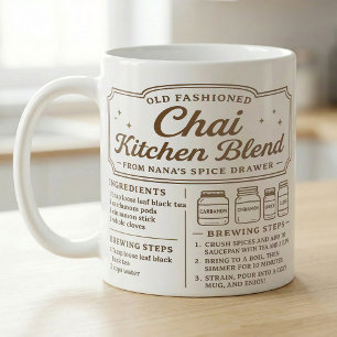 Vintage Chai Kitchen Blend, Spice Recipe Coffee Mug