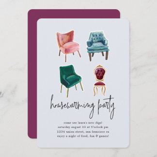 Vintage Chairs | Housewarming Party Invitation