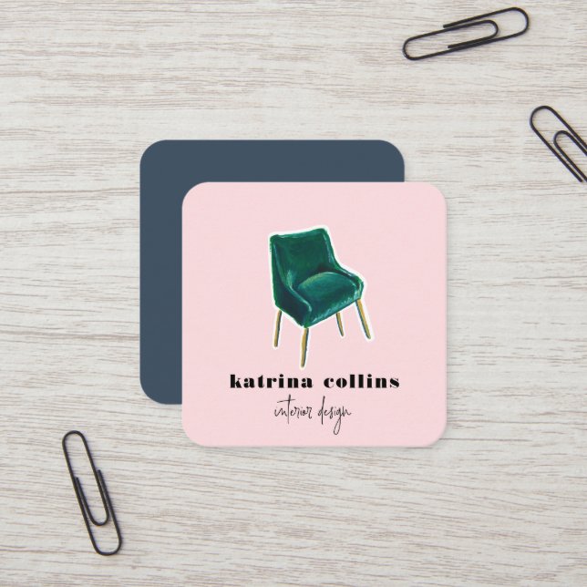 Vintage Chairs | Interior Design Cards (Front/Back In Situ)