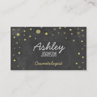 Vintage Chalkboard Art Glitter Business Card