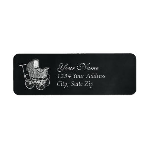 Vintage Chalkboard Baby Carriage