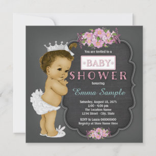 Vintage Chalkboard Baby Shower Invitation