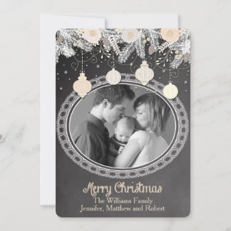 Vintage Chalkboard Christmas Holiday Card