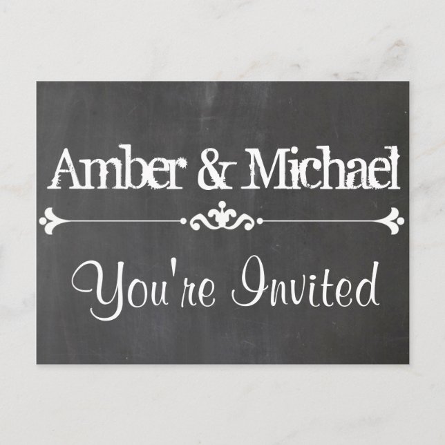 Vintage Chalkboard Custom Postcard (Front)