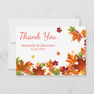 Vintage Chalkboard fall Thank You Invitation