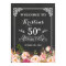 Vintage Chalkboard Floral Birthday Party Sign