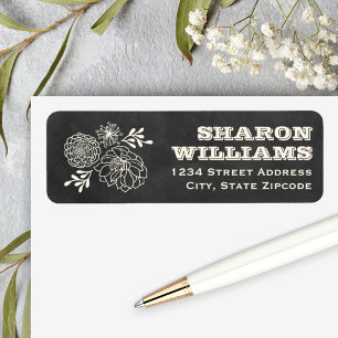 Vintage Chalkboard Floral Botanical Wedding