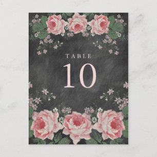 VINTAGE CHALKBOARD FLOWER TABLE NUMBER POST CARDS