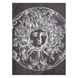 vintage chalkboard Greek mythology Gorgon medusa Tablecloth