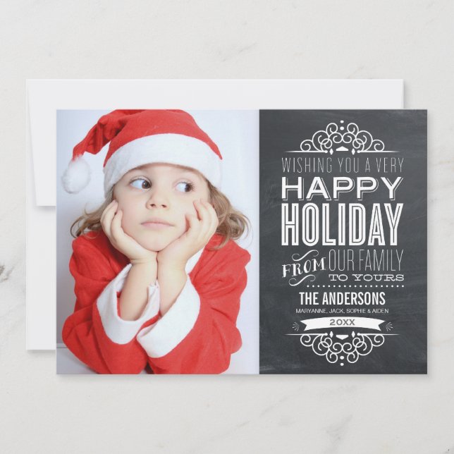 VINTAGE CHALKBOARD | HOLIDAY PHOTOCARD (Front)