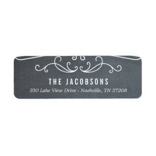Vintage Chalkboard Holiday Return Address Labels