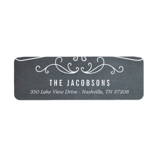 Vintage Chalkboard Holiday Return Address Labels