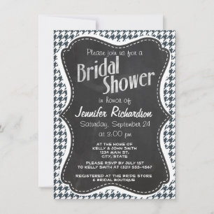 Vintage Chalkboard look Charcoal Colour Houndstoot Invitation