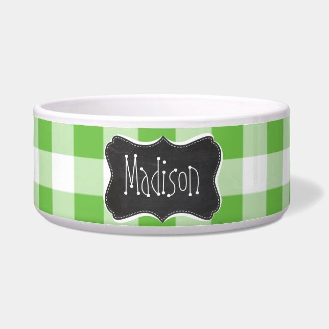 Vintage Chalkboard look, Green Chequered; Gingham (Front)