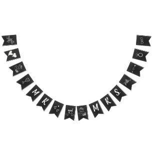 Vintage Chalkboard Look Wedding Bunting